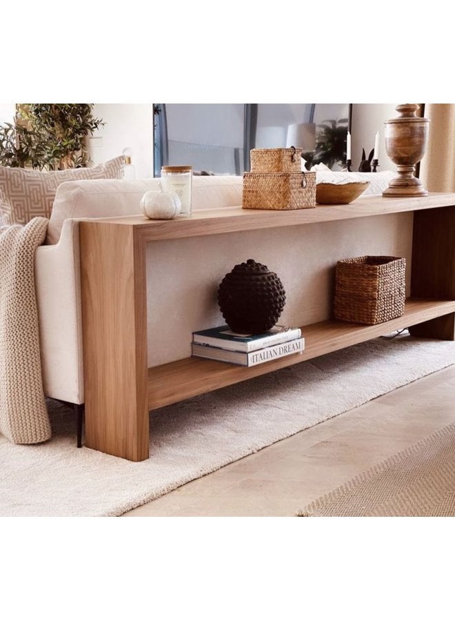 كنسول خشب بنية